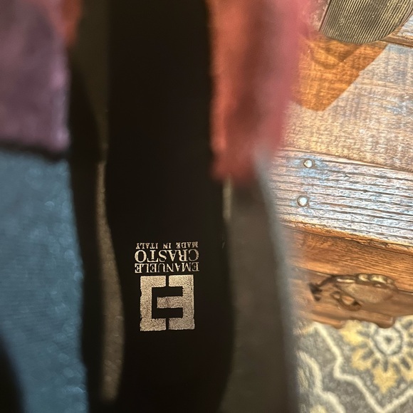 Emanuele Crasto Burgundy Mid Calf Suede Boots women’s Size 10 EU 41 NWT Italy - Picture 7 of 7